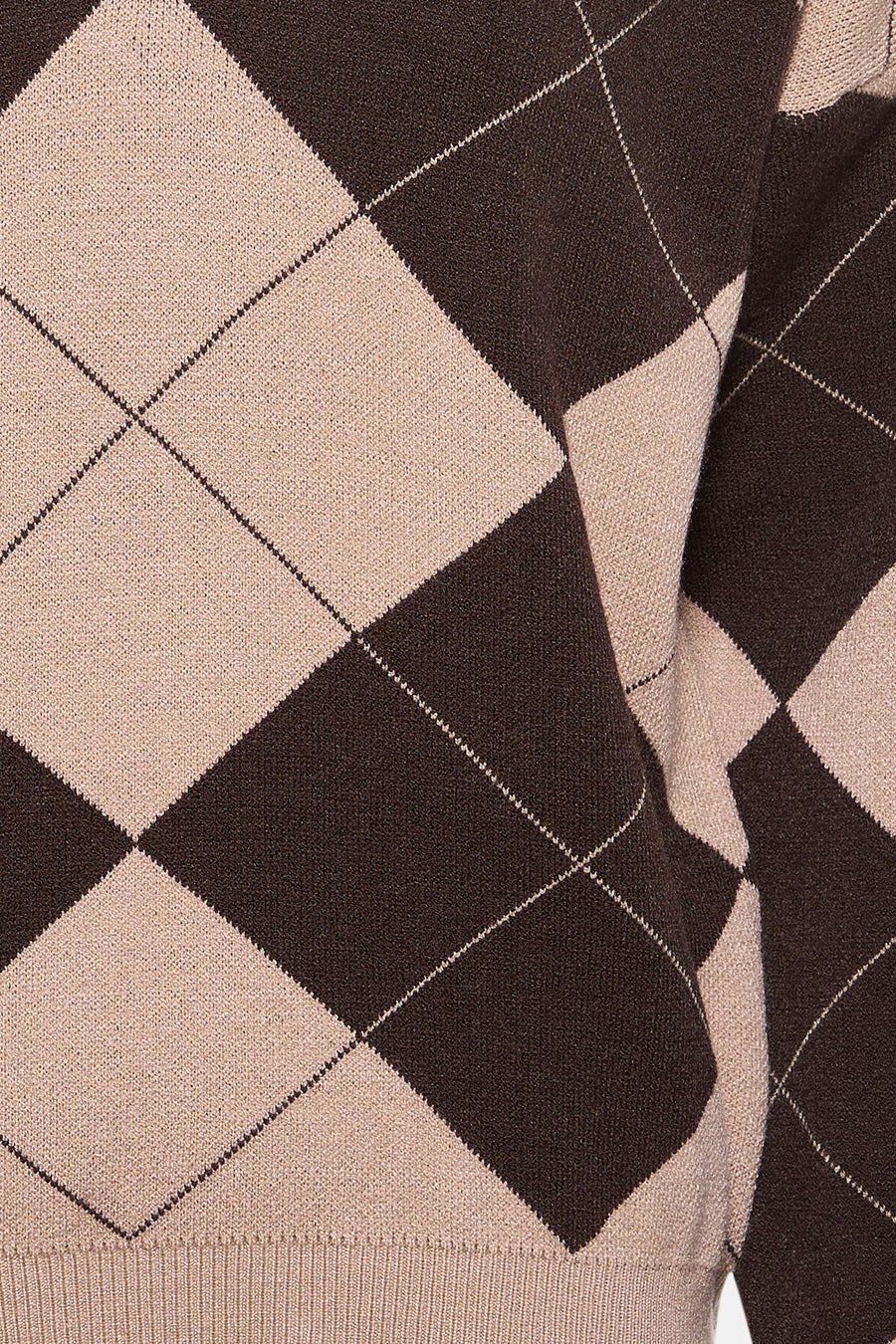 Pull col V brun - Terra di Siena - Terra di Siena - 4