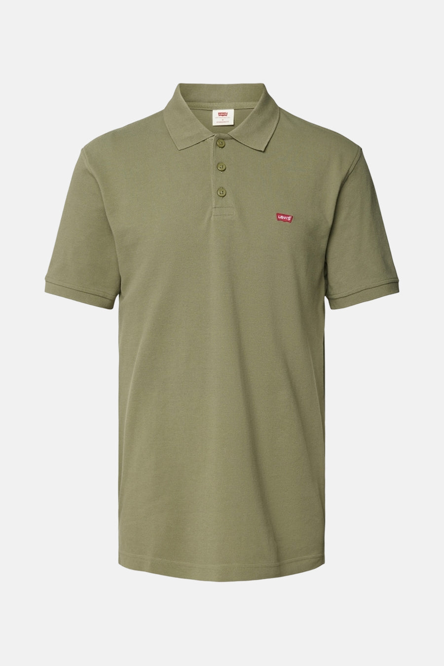 Kaki polo avec des manches courtes de Levi's®, à boutons et un petit logo rouge.