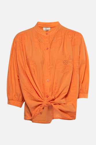 Chemise à manches longues - orange