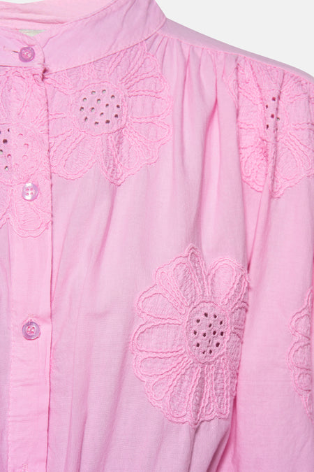 Chemise à manches longues - rose