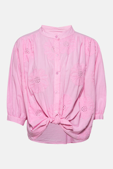 Chemise à manches longues - rose