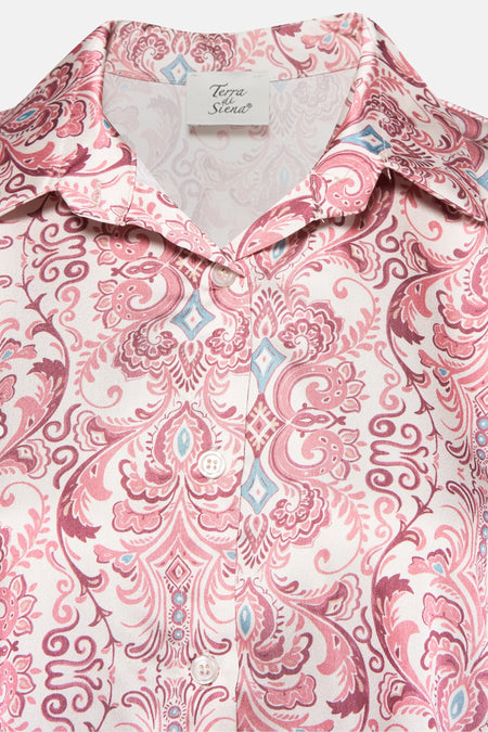 Chemisier (manches longues) Rose - Terra di Siena
