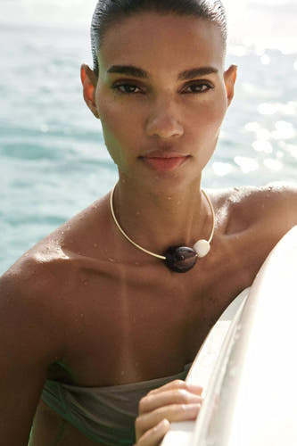 Collier (court) doré - MANGO