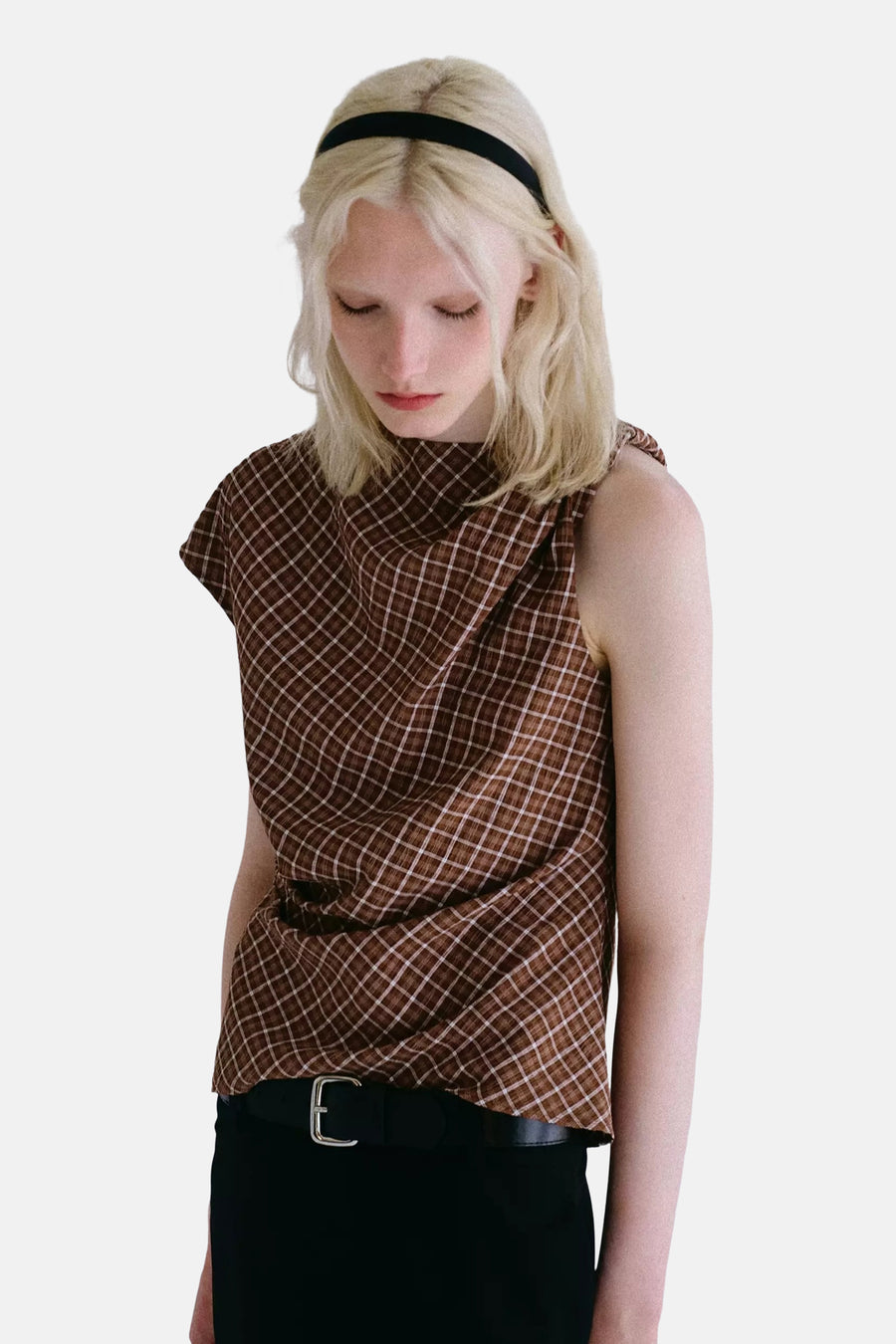 Blouse à manches longues - brun