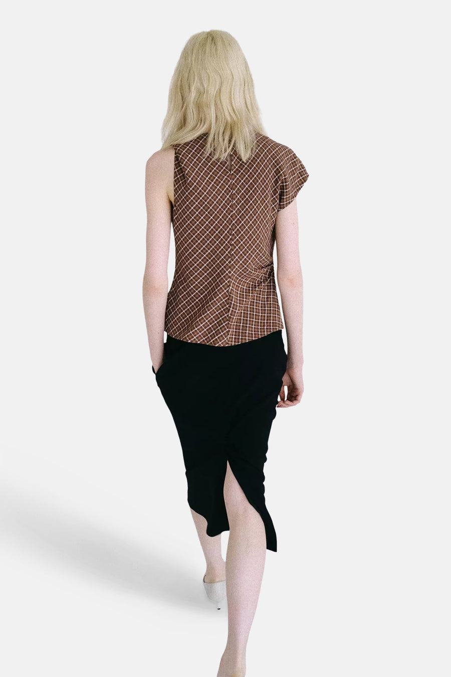 Blouse à manches longues - brun