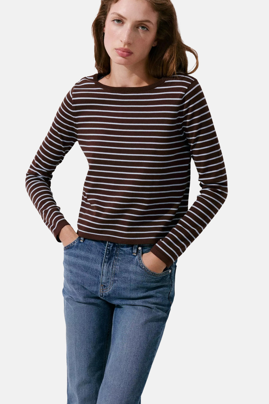 Pull col O - brun