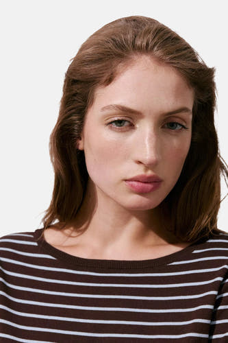 Pull col O - brun