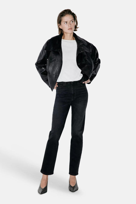 Mom Jeans black denim - MANGO