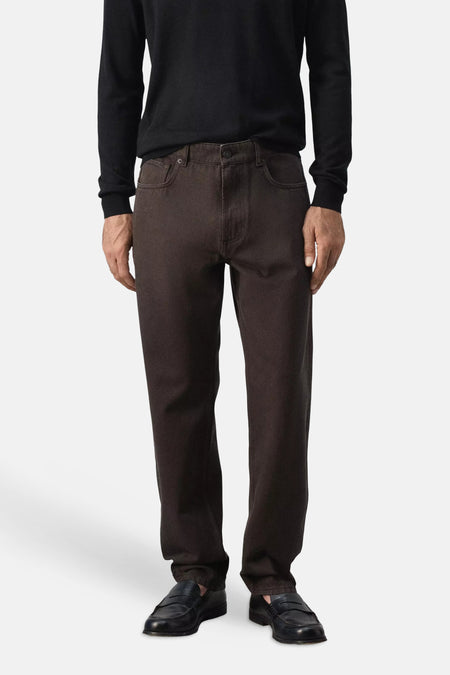 Pantalon 5 poches - brun