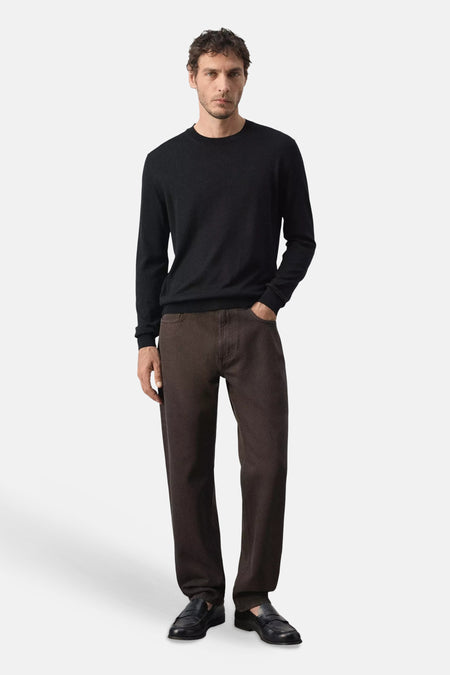 Pantalon 5 poches - brun