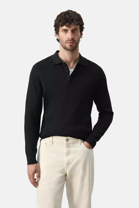 Pull col V - noir