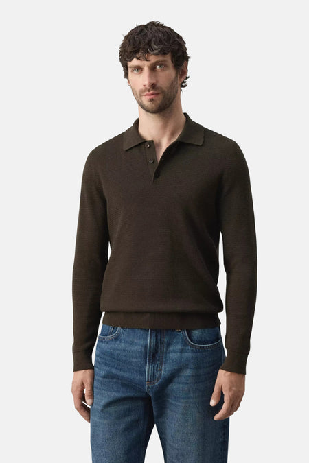 Pull col V - brun