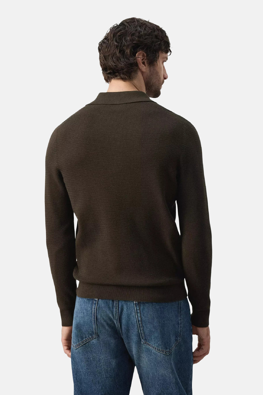 Pull col V - brun