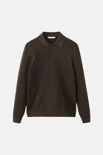 Pull col V - brun