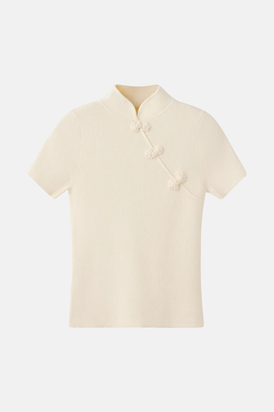 Pull à manches courtes - écru