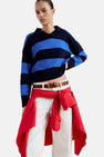Pull col V - multicolore