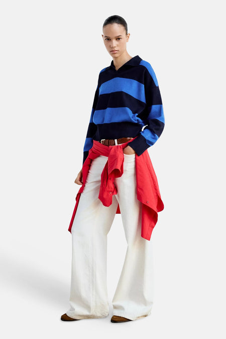 Pull col V - multicolore