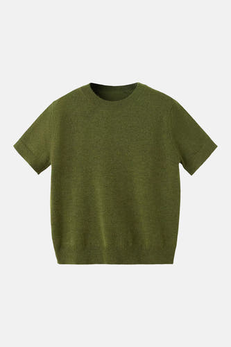 Pull à manches courtes - vert