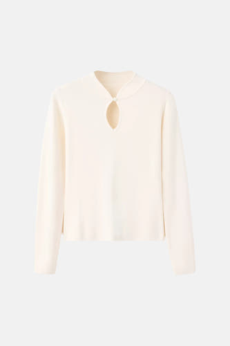 Pull col O - écru