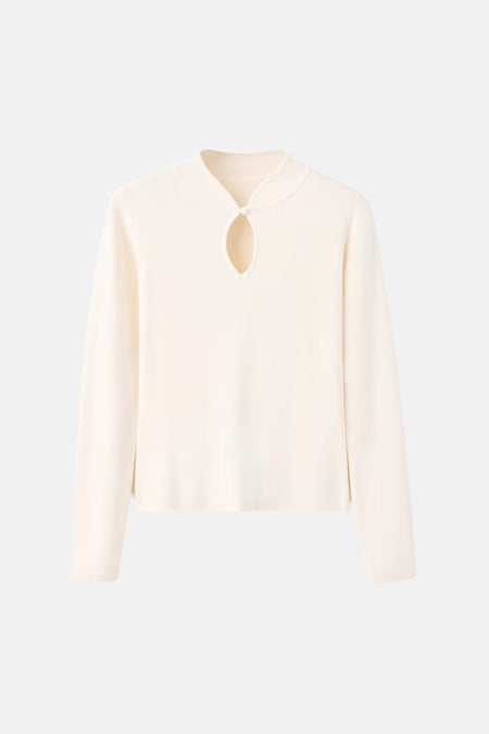 Pull col O - écru