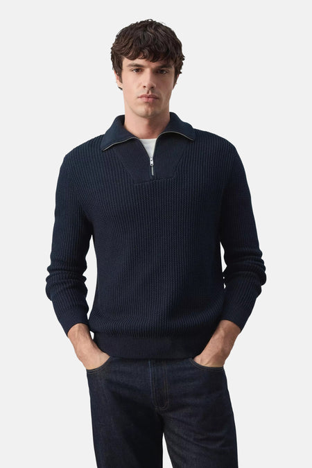Pull à col roulant - bleu