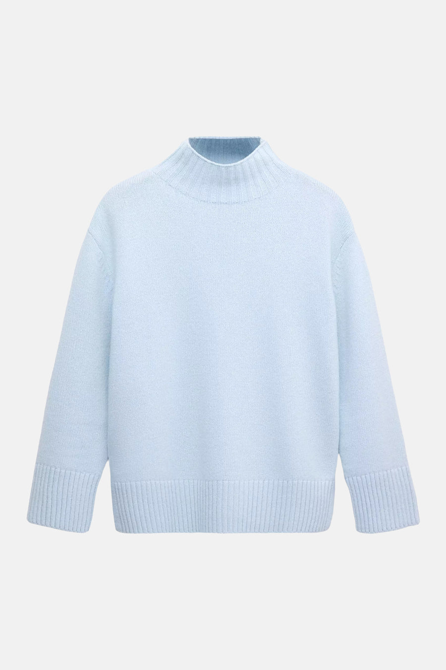 Pull col roulé bleu - MANGO