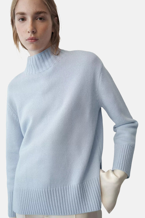 Pull à col roulant - bleu