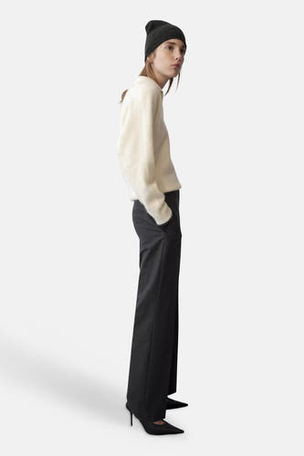 Pull col V - jaune