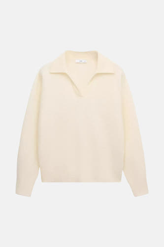 Pull col V - jaune