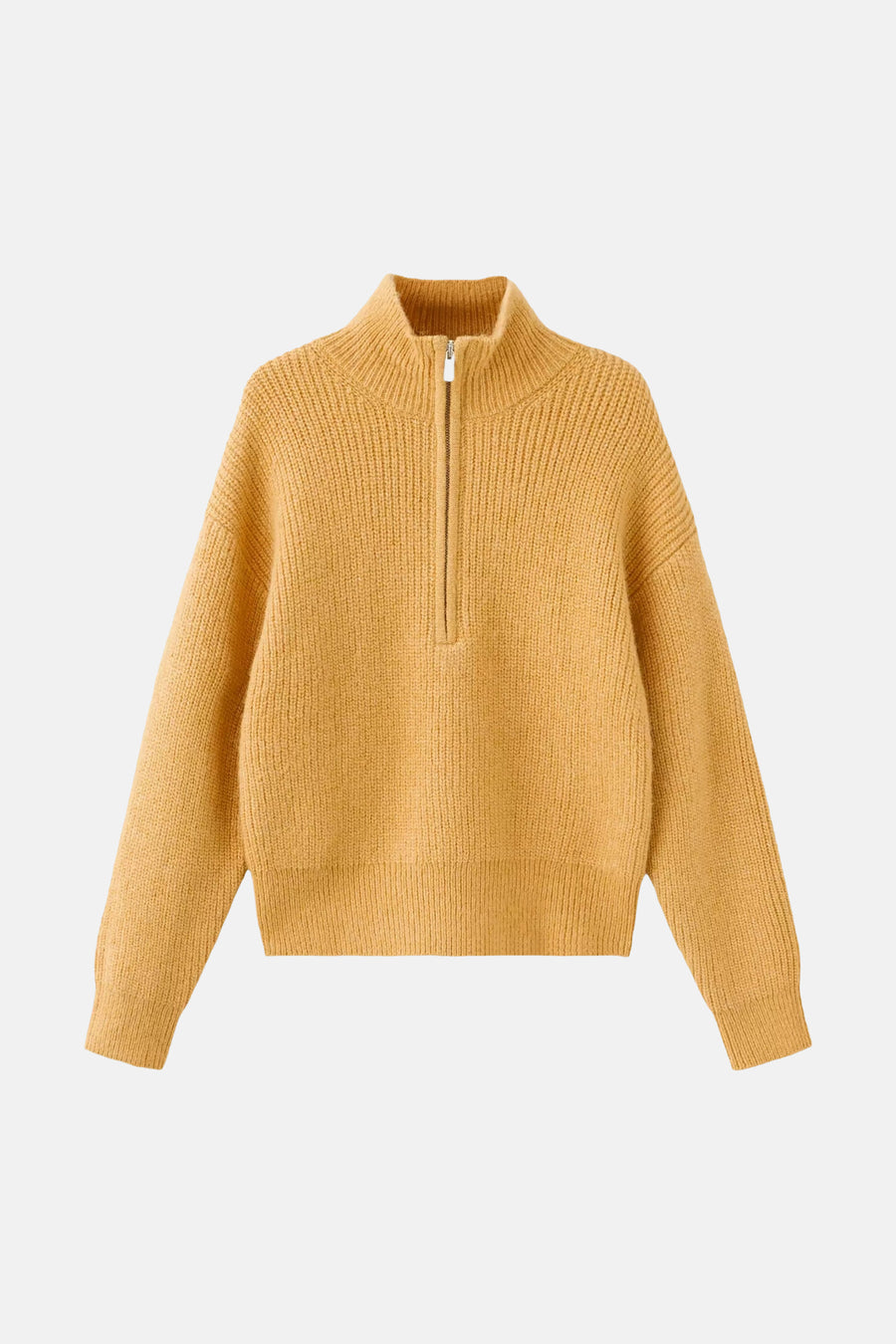Pull col roulé jaune - MANGO