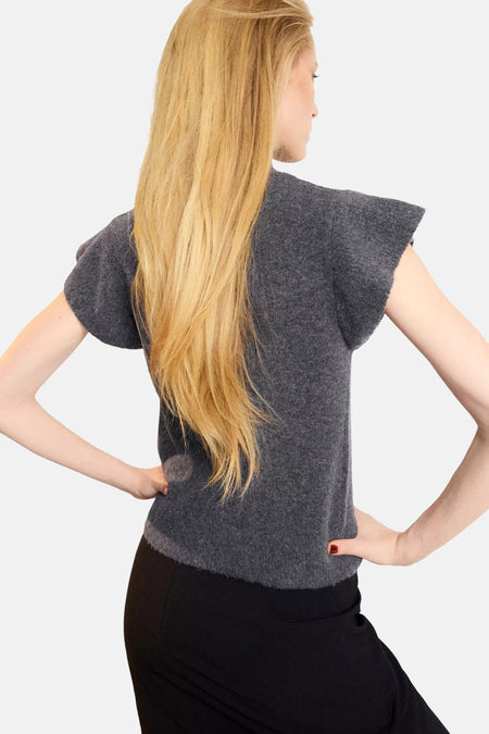 Pull à manches courtes - gris