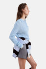 Pull col O - bleu
