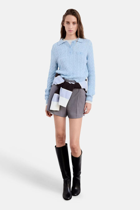 Pull col O bleu - MANGO