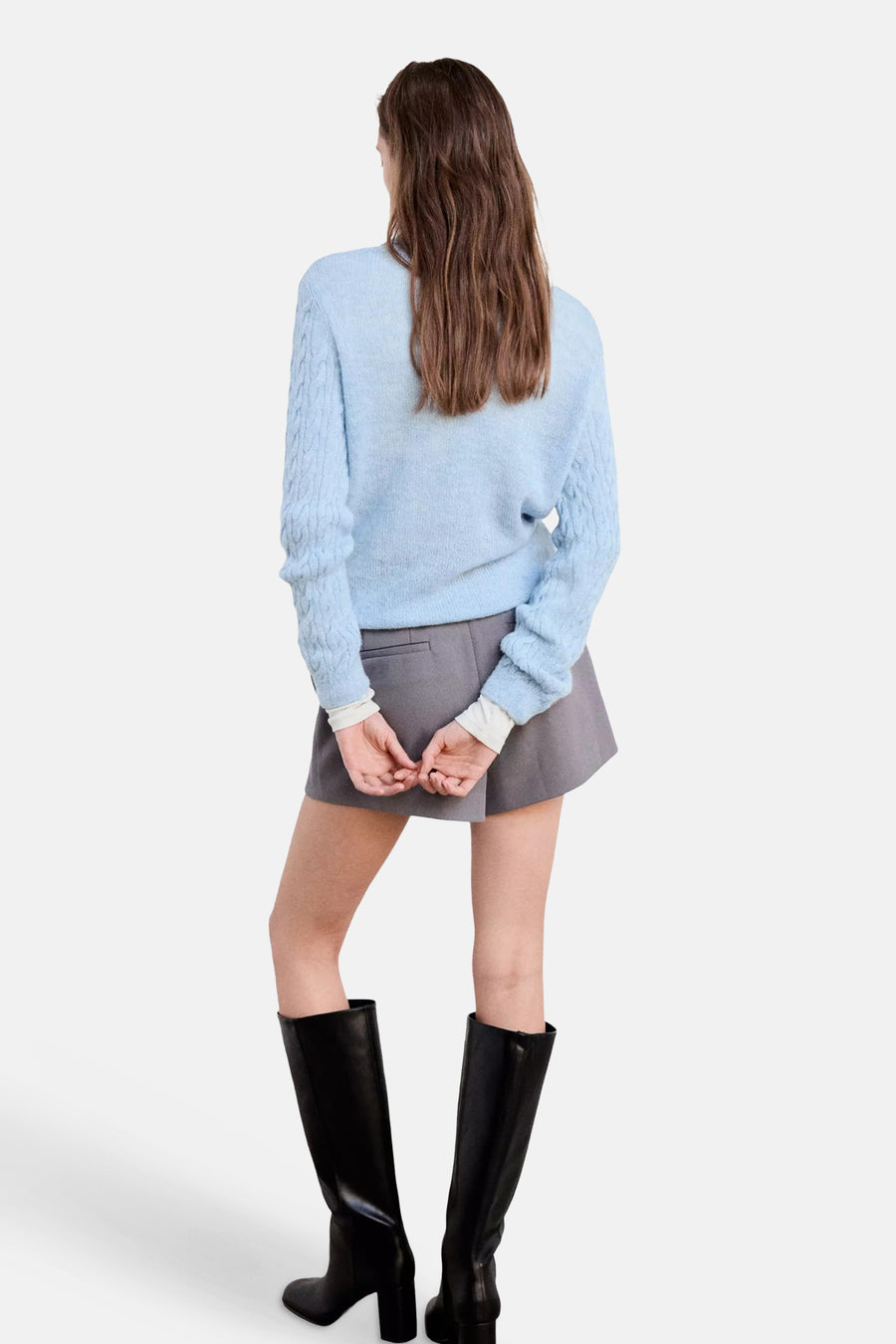 Pull col O - bleu