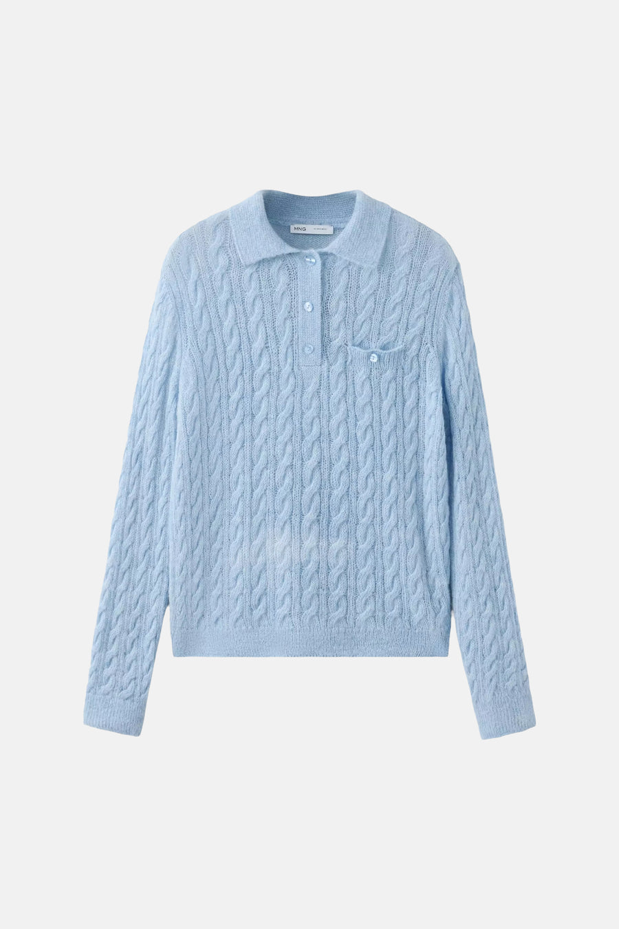 Pull col O - bleu