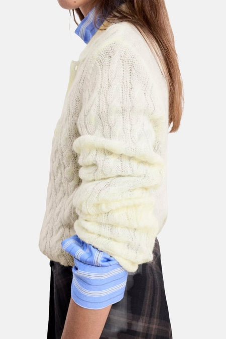 Pull col O - jaune