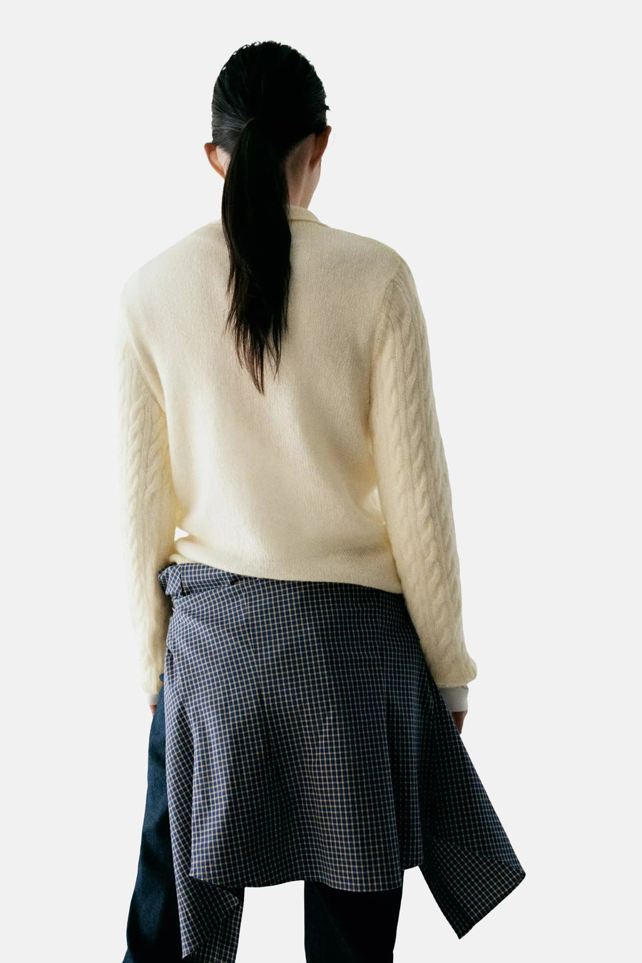 Pull col O - jaune