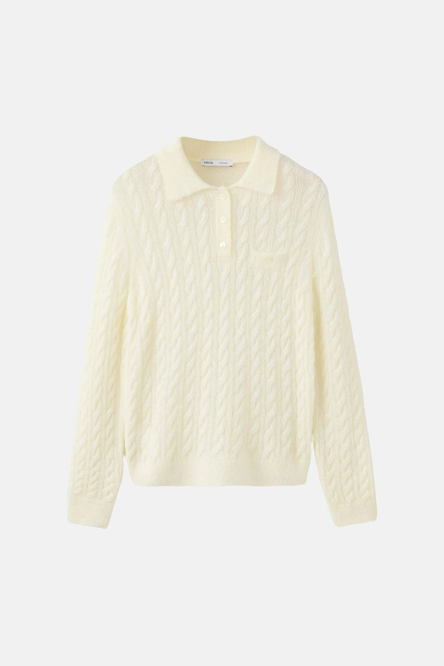 Pull col O - jaune