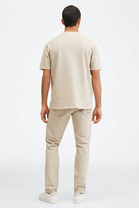 Jean &agrave; coupe droite - beige