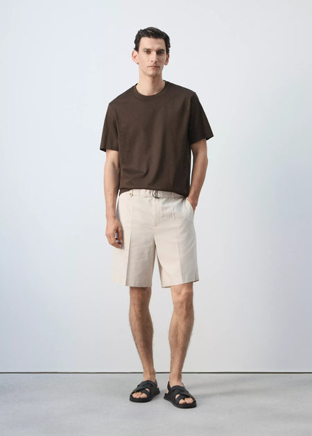 T-shirt (manches courtes) brun - MANGO
