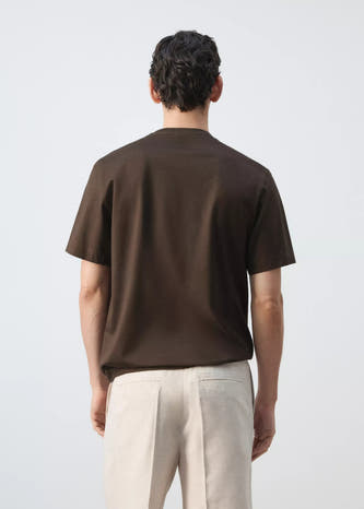 T-shirt (manches courtes) brun - MANGO