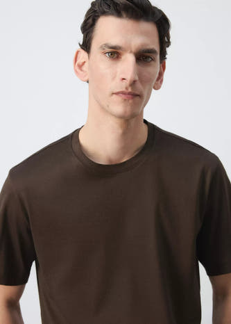 T-shirt (manches courtes) brun - MANGO