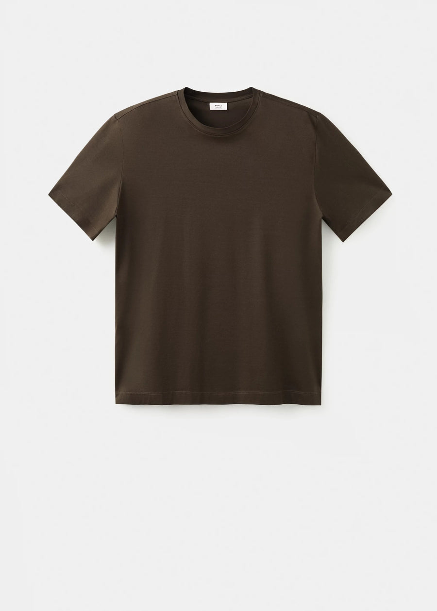 T-shirt (manches courtes) brun - MANGO