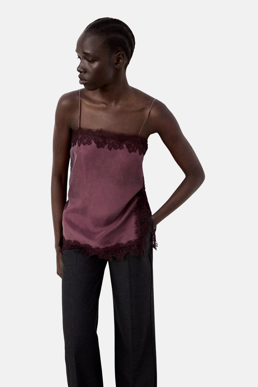 Blouse sans manches - bordeaux