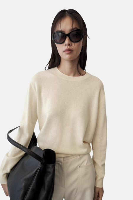 Pull col O beige - MANGO