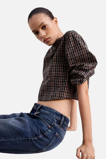 Blouse à manches longues - multicolore