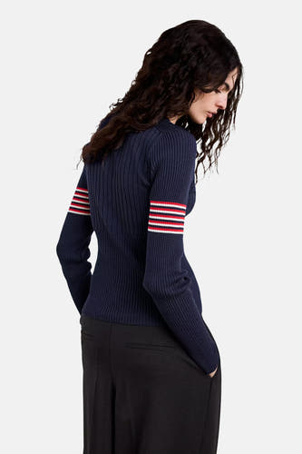 Pull à col roulant - Bleu