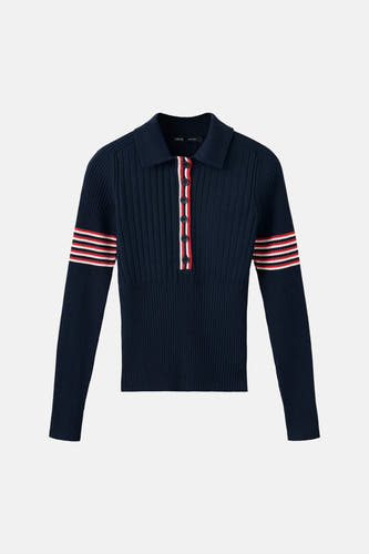 Pull à col roulant - Bleu