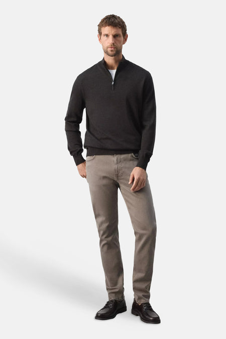 Pull col roulé brun - MANGO
