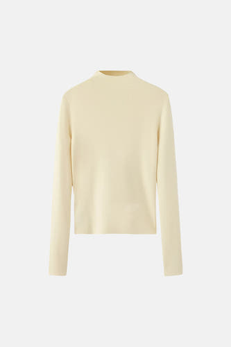 Pull à col roulant - Jaune